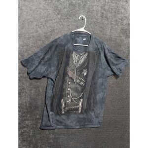 The Mountain Mens 2XL Sheriff Tux Tie Dye Graphic T-Shirt Gray Western Novelty